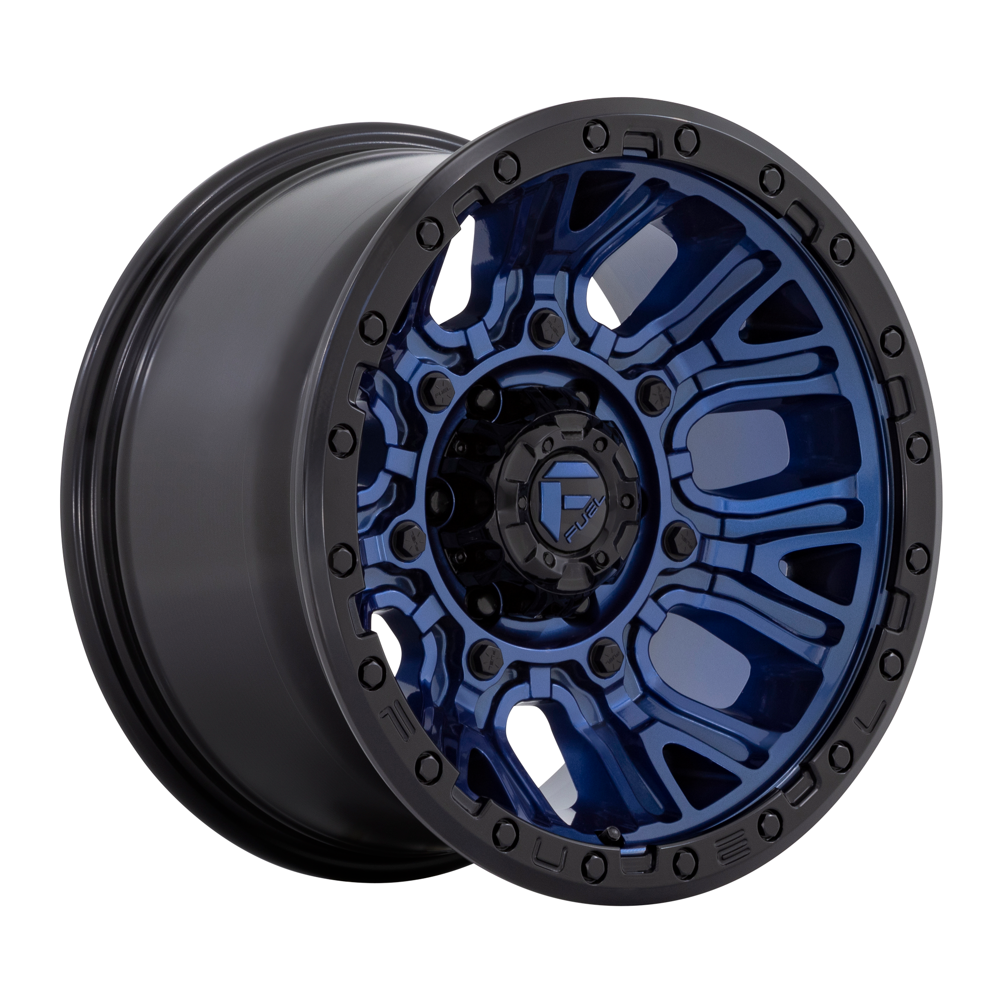Fuel 1PC D827 TRACTION – 20X9 – 5X127 – 1 mm – DARK BLUE W/ BLACK RING