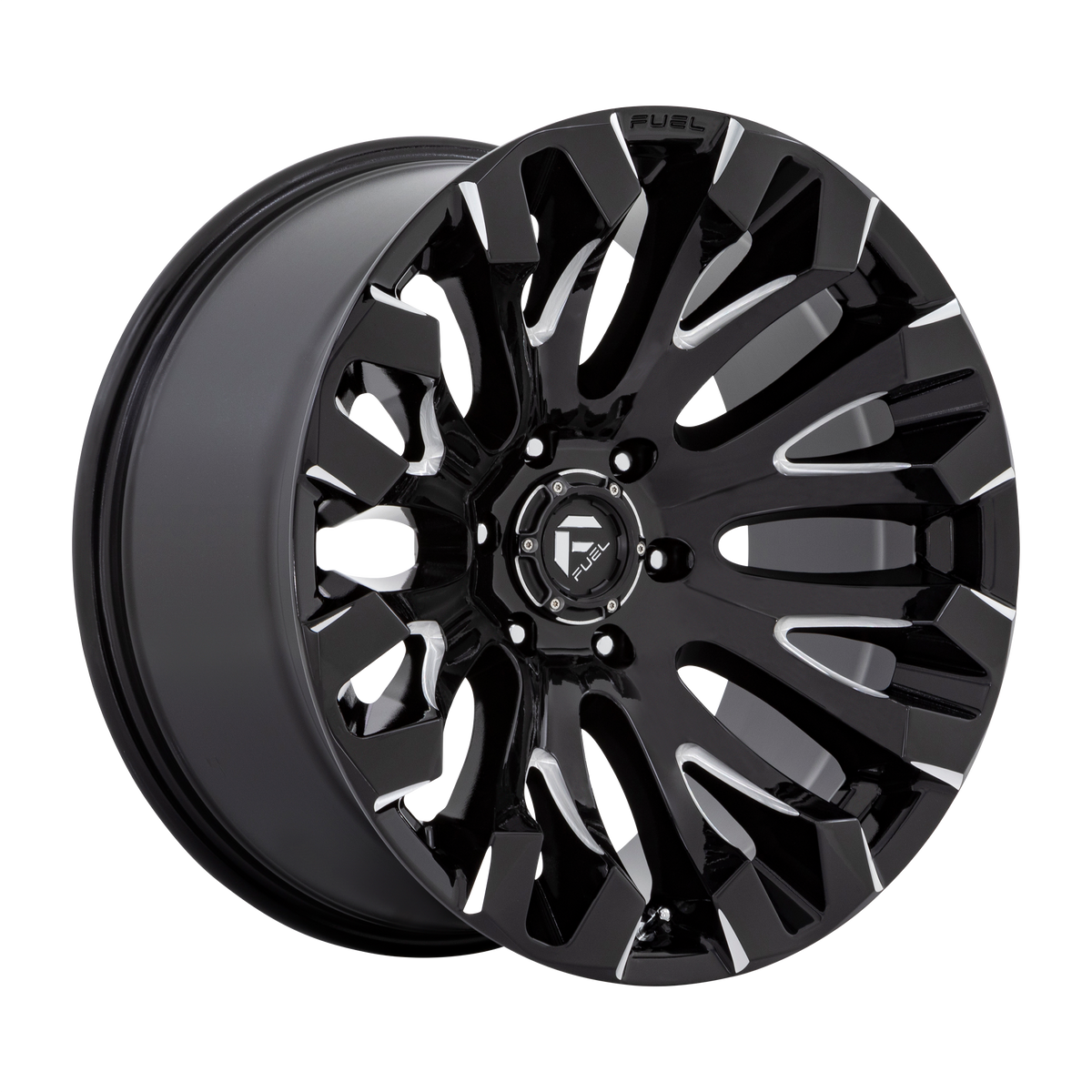Fuel 1PC D828 QUAKE – 20X9 – 5X127 – 1 mm – GLOSS BLACK MILLED