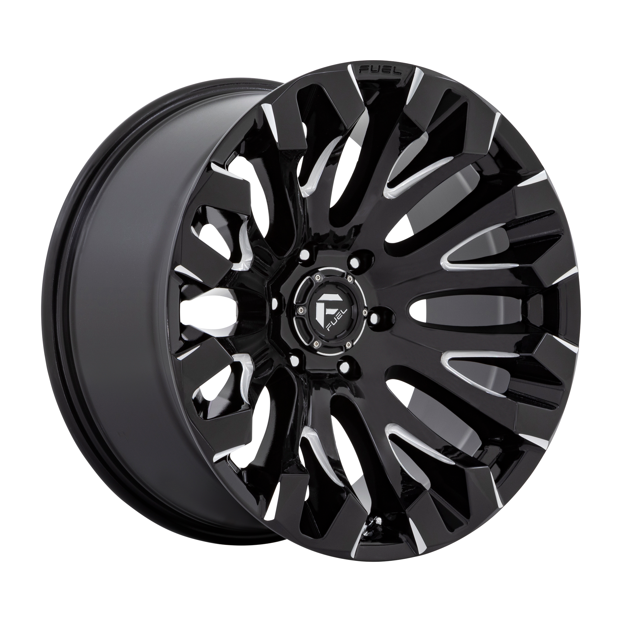 Fuel 1PC D828 QUAKE – 20X10 – 6X135 – -18 mm – GLOSS BLACK MILLED