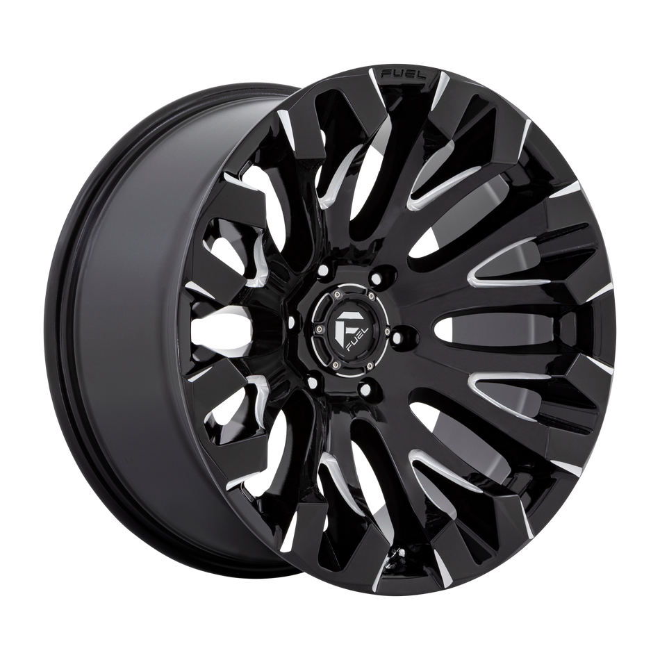 Fuel 1PC D828 QUAKE – 20X10 – 6X139.7 – -18 mm – GLOSS BLACK MILLED