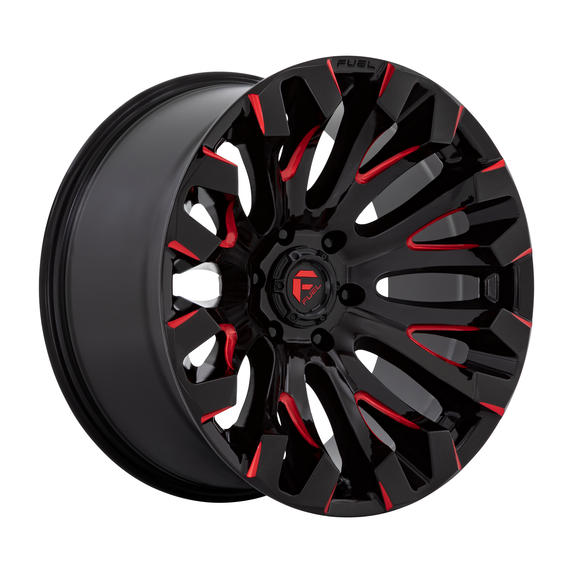 Fuel 1PC D829 QUAKE – 20X10 – 6X135 – -18 mm – GLOSS BLACK MILLED RED TINT