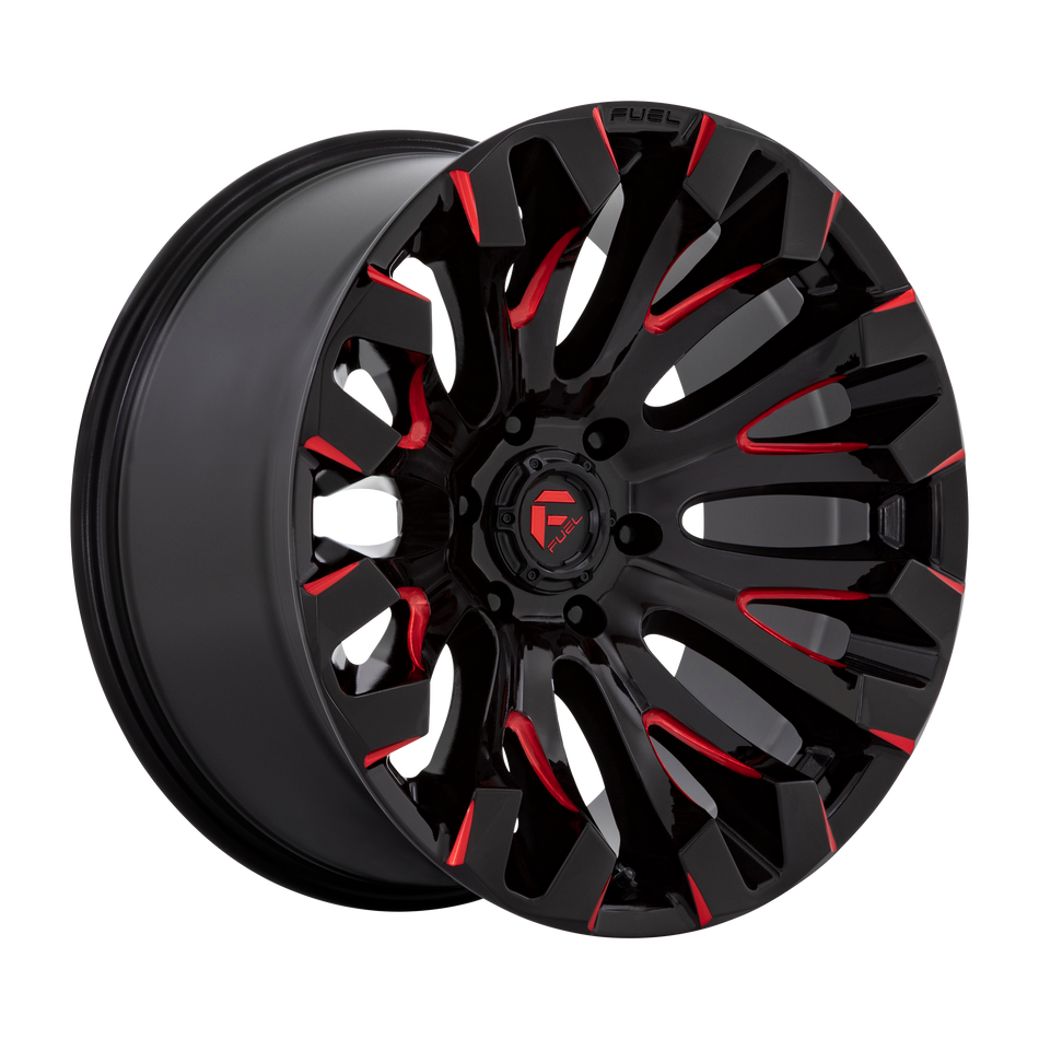 Fuel 1PC D829 QUAKE – 20X10 – 6X135 – -18 mm – GLOSS BLACK MILLED RED TINT