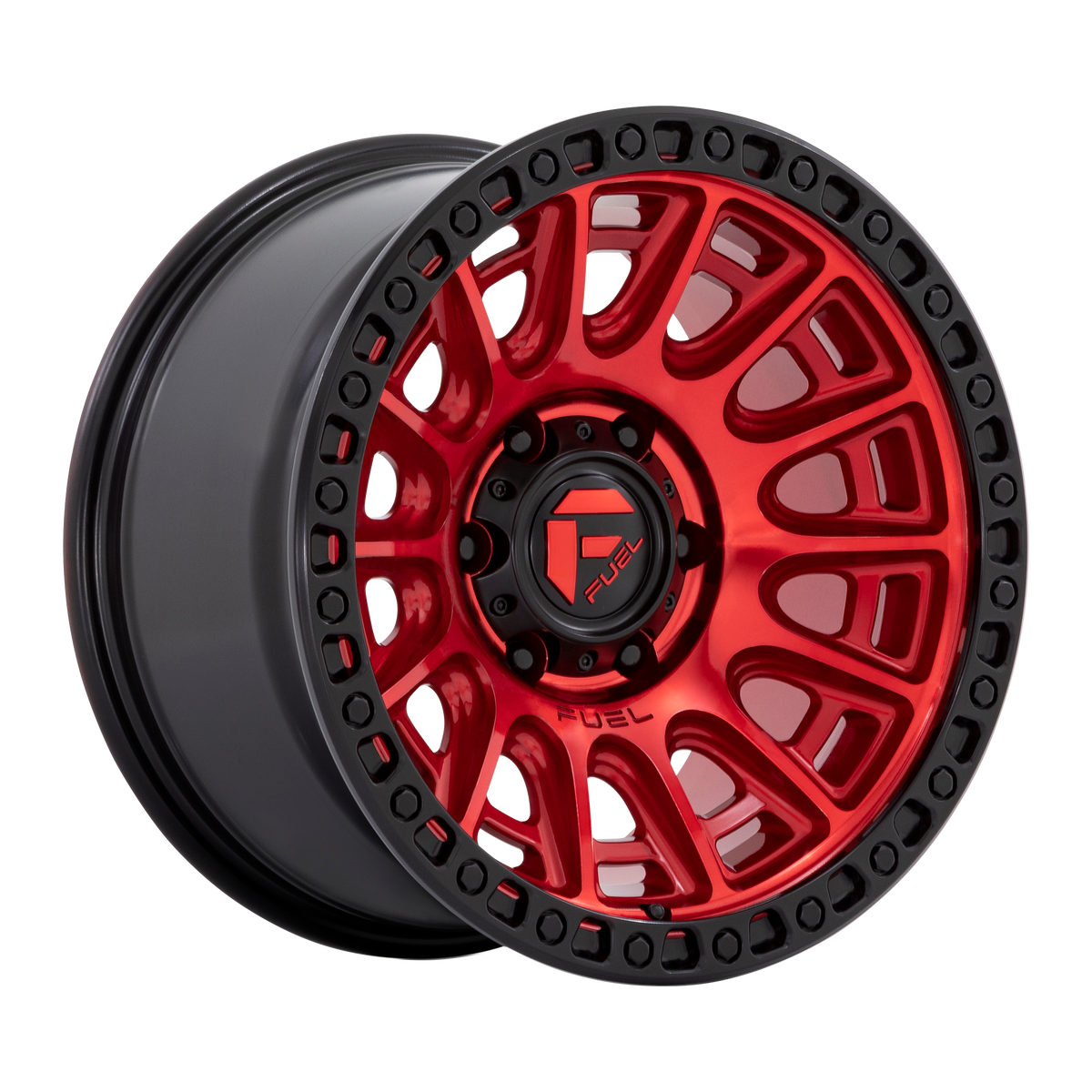 Fuel 1PC D834 CYCLE – 17X9 – 6X139.7 – 1 mm – CANDY RED W/ BLACK RING