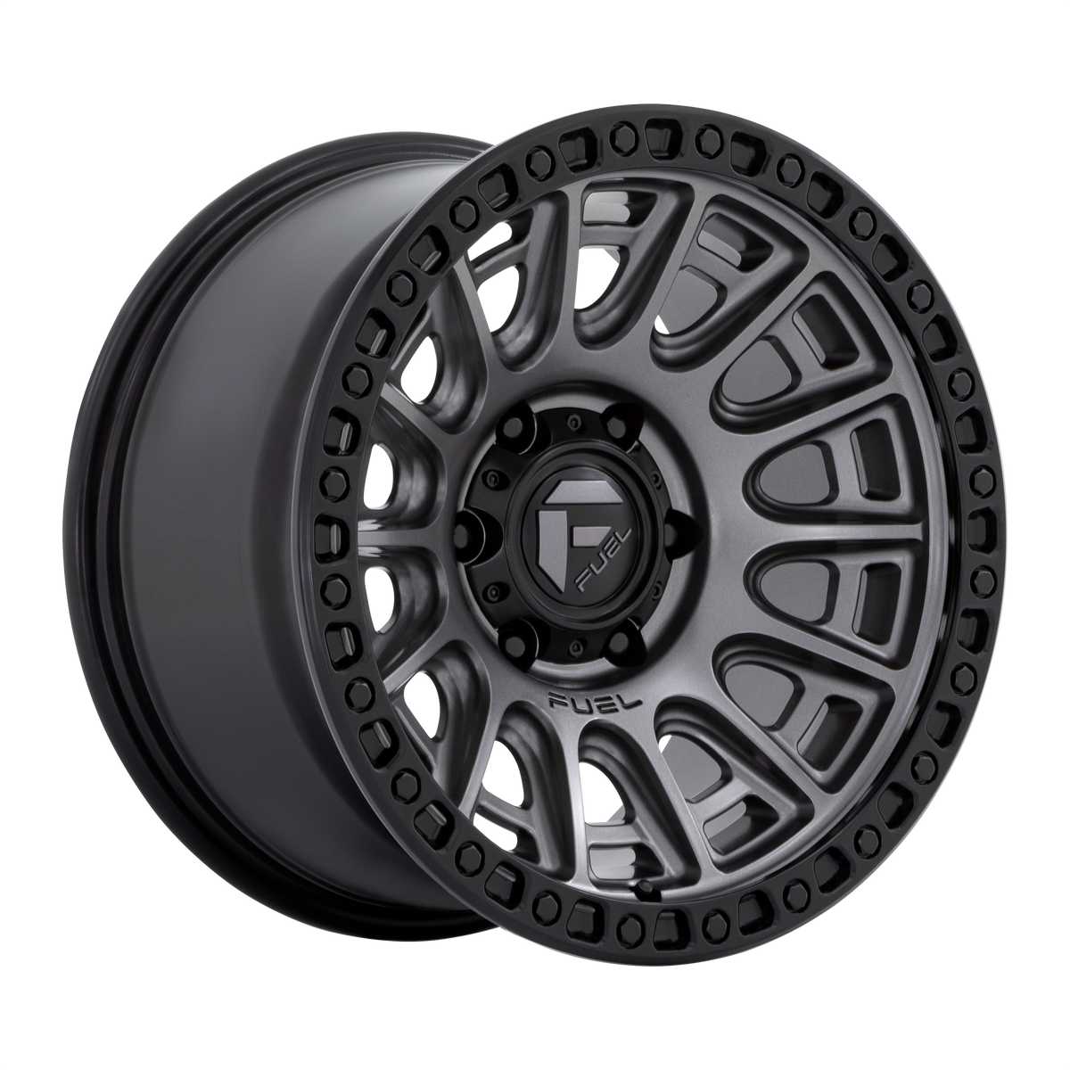 Fuel 1PC D835 CYCLE – 20X9 – 6X139.7 – 1 mm – MATTE GUNMETAL W/ BLACK RING