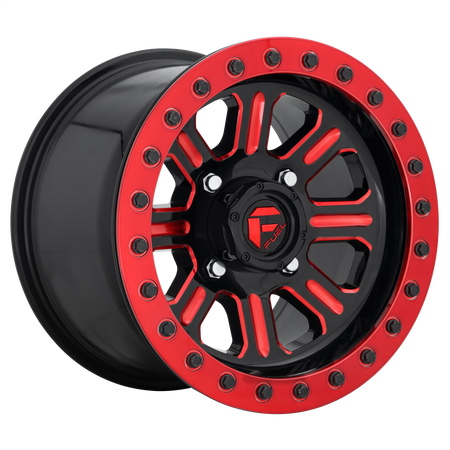 Fuel UTV D911 HARDLINE UTV BEADLOCK – 15X7 – 4X156 – 38 mm – GLOSS BLACK RED TINTED CLEAR