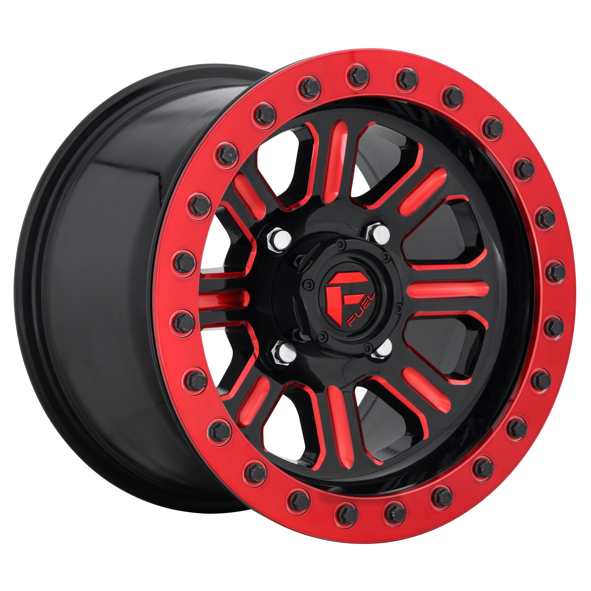 Fuel UTV D911 HARDLINE UTV BEADLOCK – 15X7 – 4X137 – 38 mm – GLOSS BLACK RED TINTED CLEAR