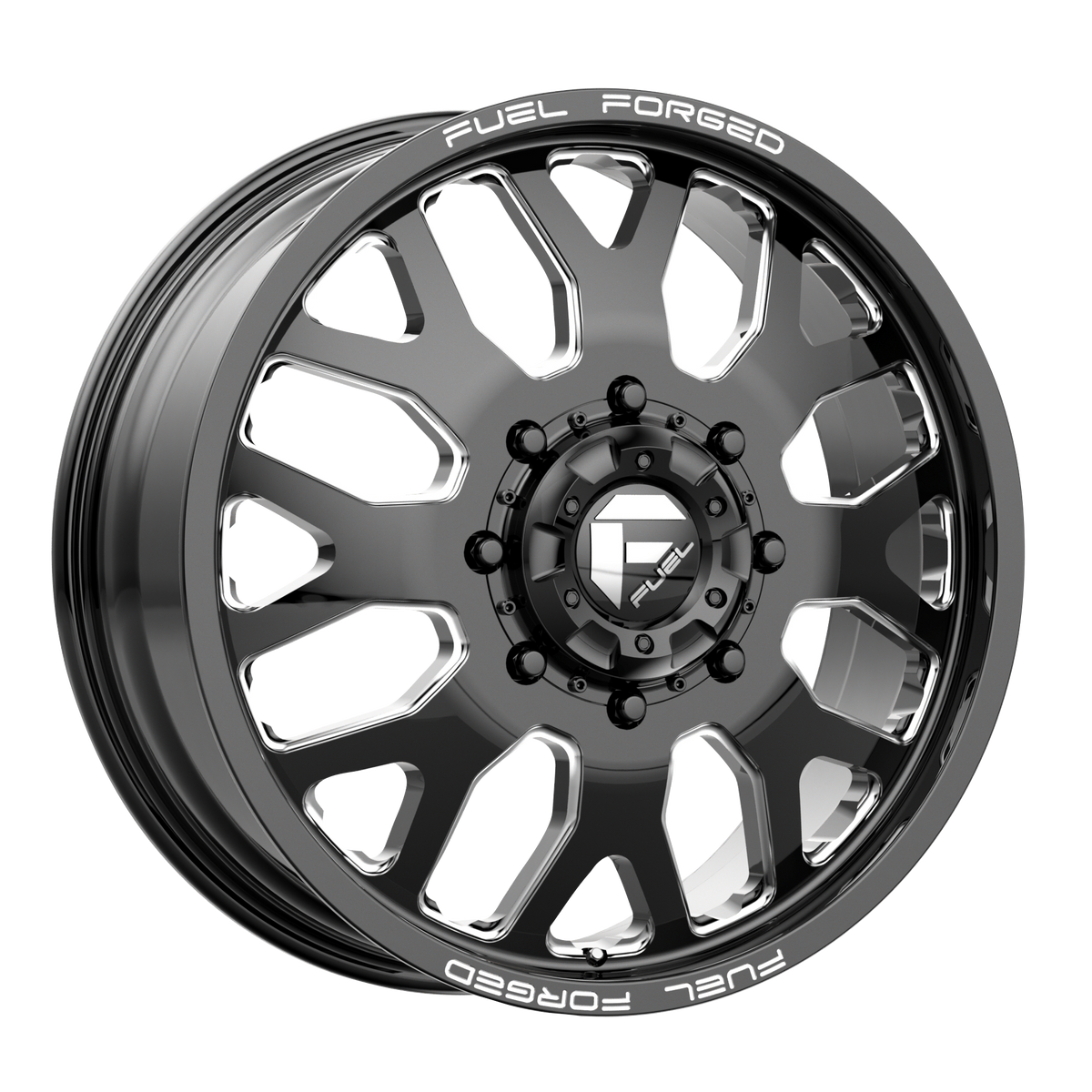 Fuel Mono DE19 FF19D – 24X8.25 – 8X200 – 105 mm – GLOSS BLACK MILLED