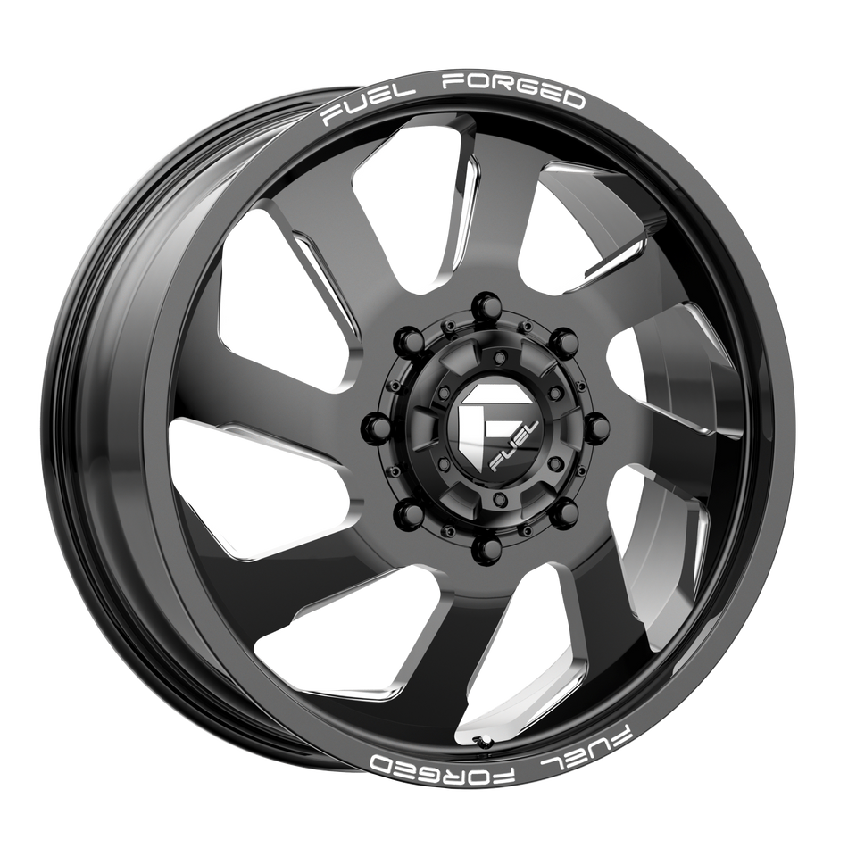 Fuel 1PC DD39 FF39D – 22X8.25 – 8X200 – -202 mm – GLOSS BLACK MILLED