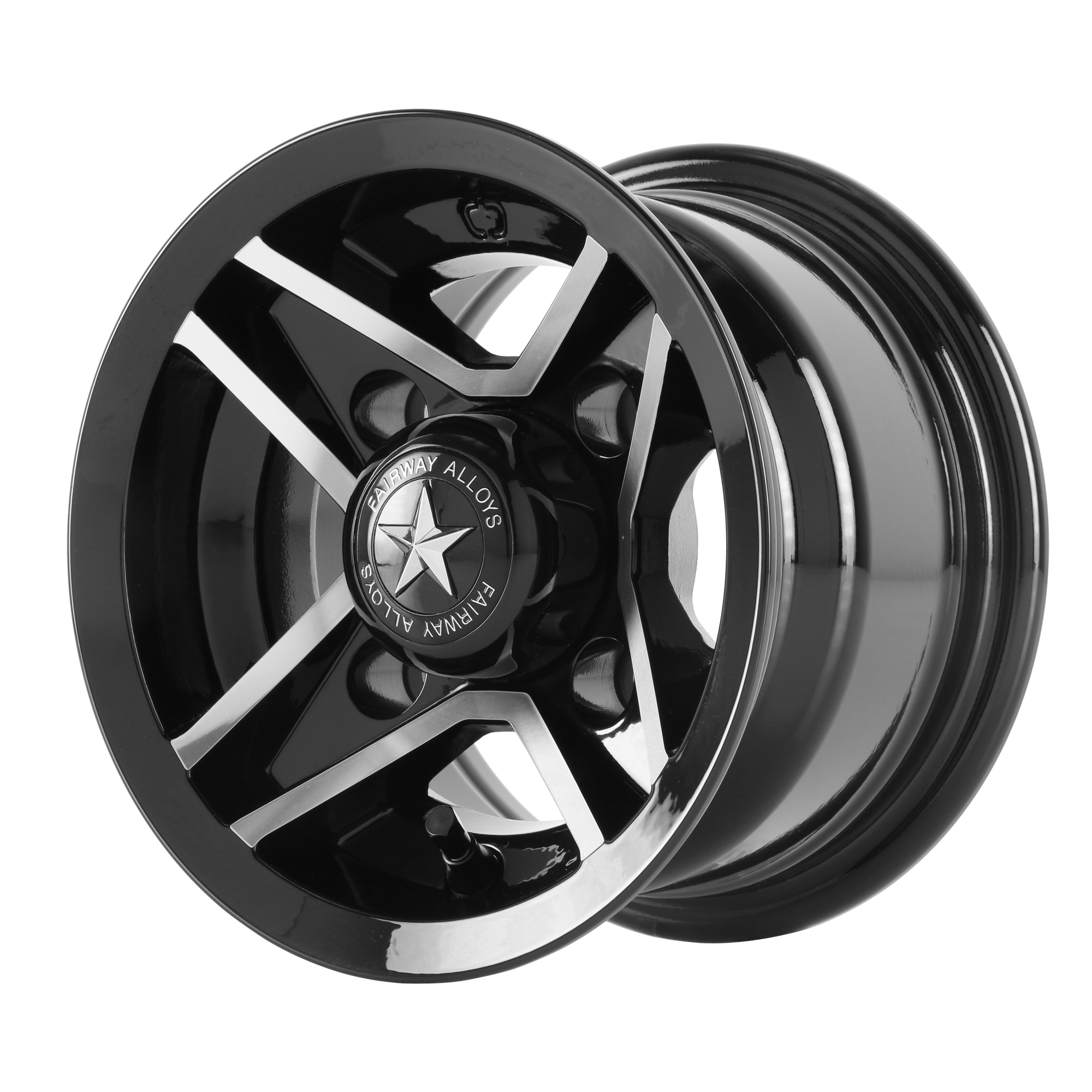 Fairway Alloys FA127 DIVOT UTV – 8X7 – 4X101.6 – 0 mm – GLOSS BLACK MACHINED