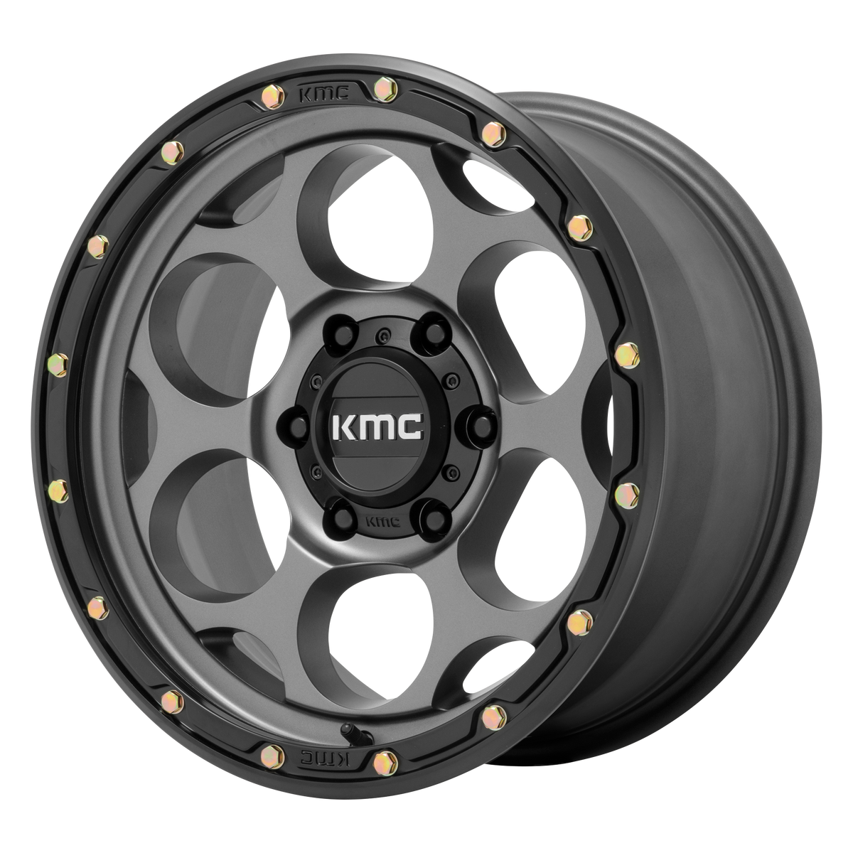 KMC KM541 DIRTY HARRY – 17X8.5 – 6X139.7 – 0 mm – SATIN GRAY W/ BLACK LIP
