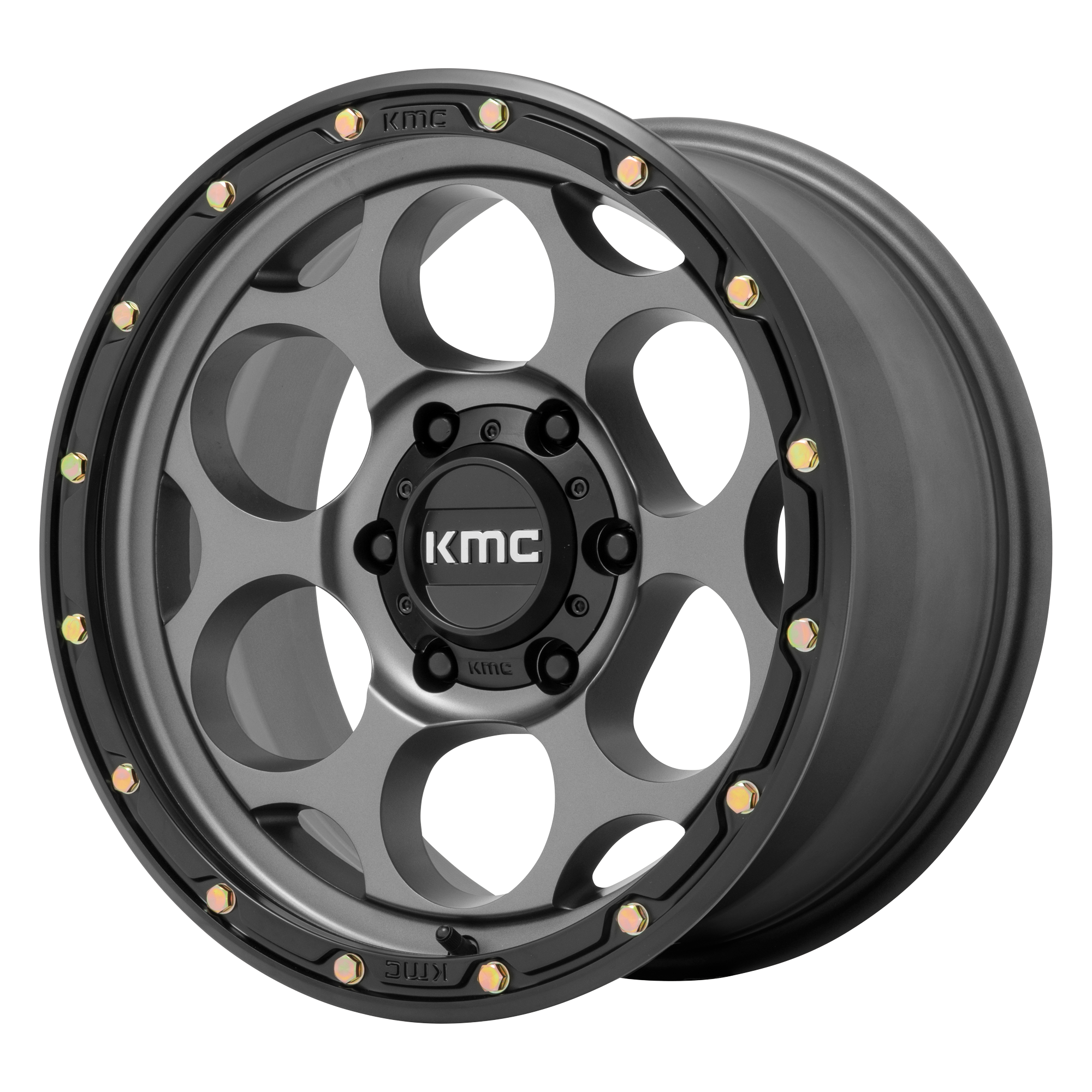 KMC KM541 DIRTY HARRY – 17X8.5 – 8X170 – 0 mm – SATIN GRAY W/ BLACK LIP