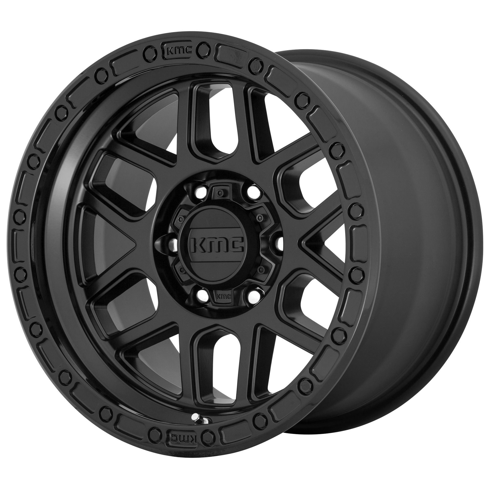 KMC KM544 MESA – 20X9 – 6X135 – 18 mm – SATIN BLACK W/ GLOSS BLACK LIP