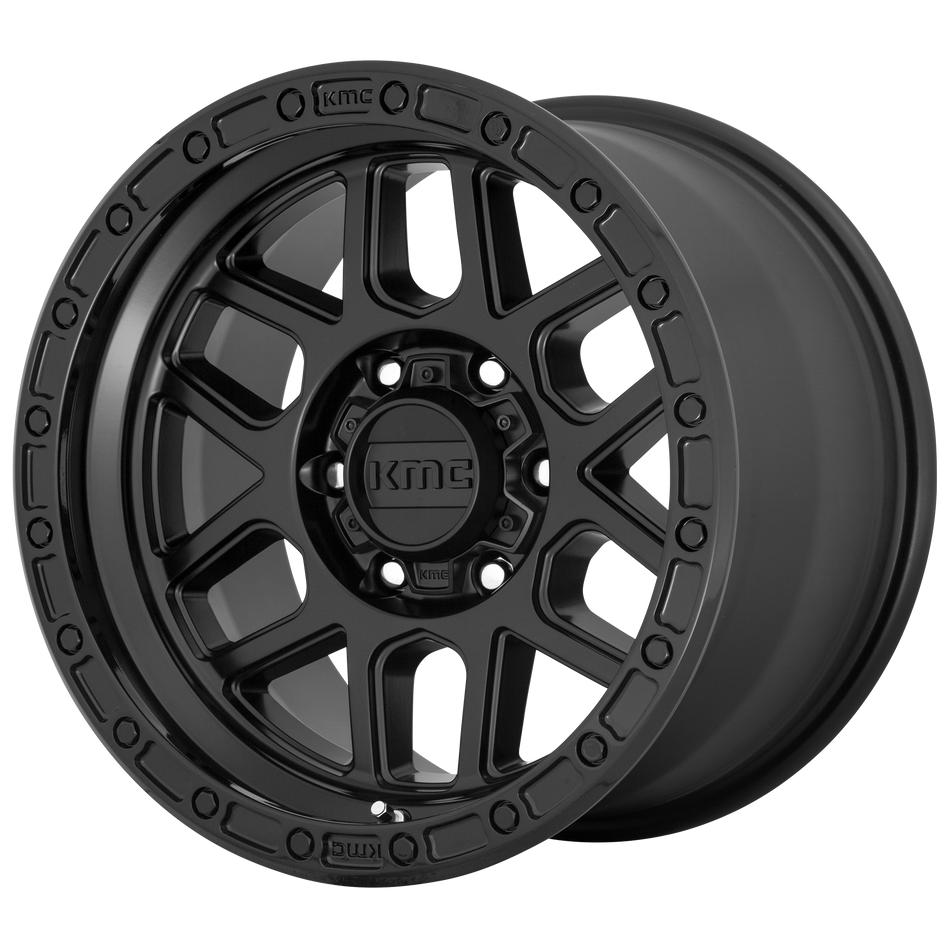 KMC KM544 MESA – 20X9 – 6X139.7 – 0 mm – SATIN BLACK W/ GLOSS BLACK LIP