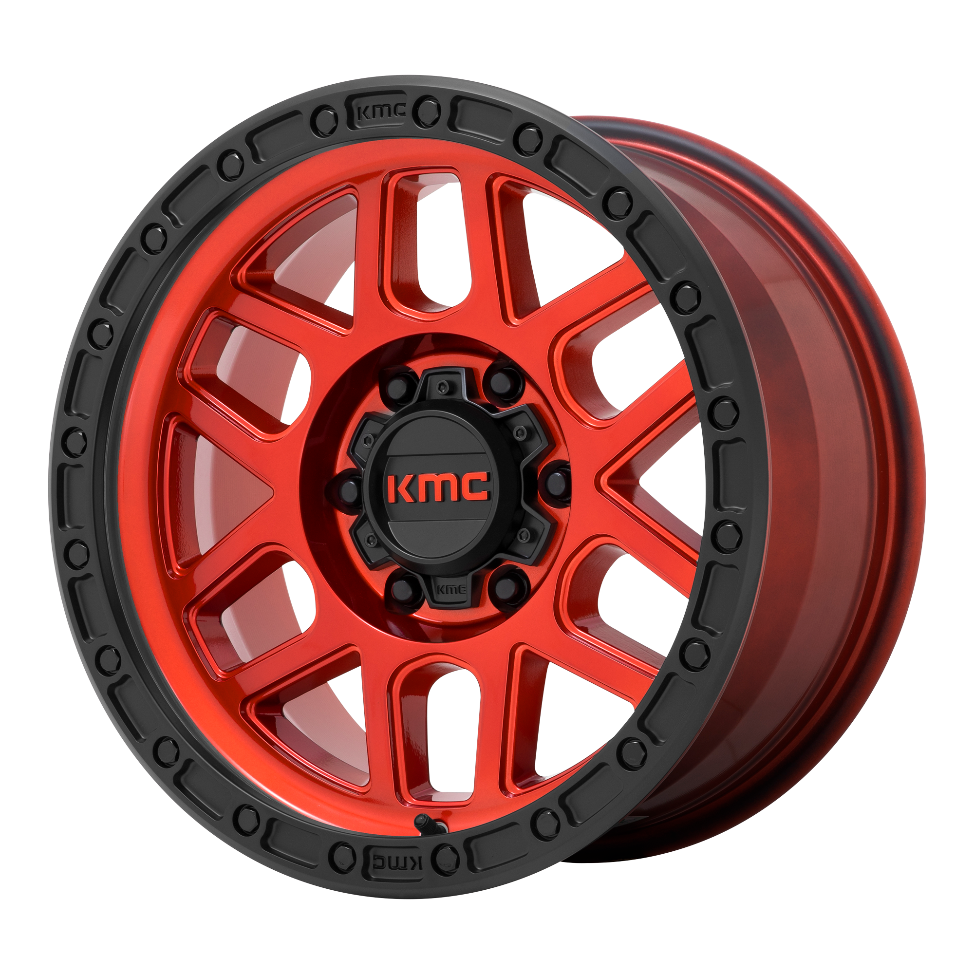 KMC KM544 MESA – 18X9 – 6X139.7 – 18 mm – CANDY RED W/ BLACK LIP
