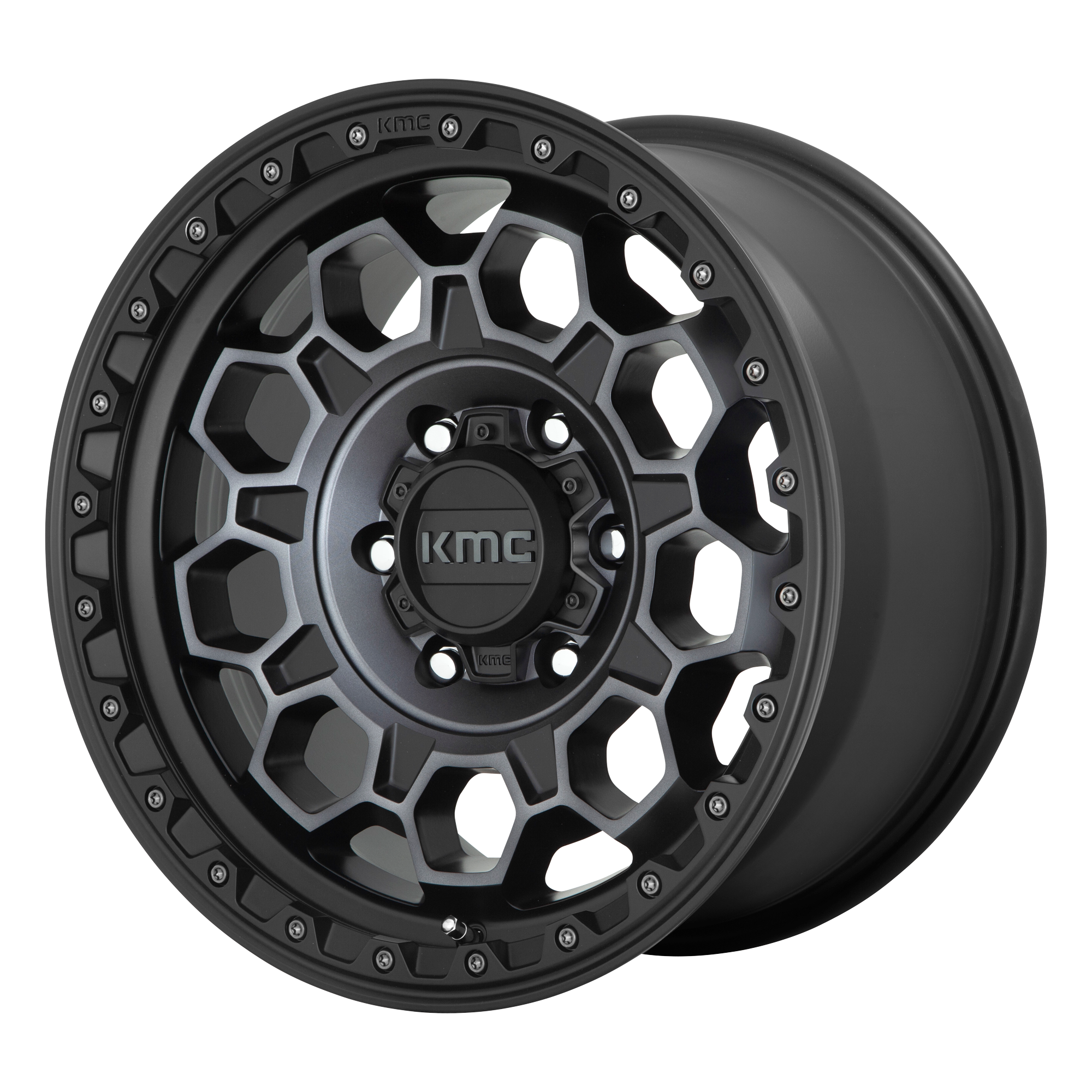 KMC KM545 TREK – 17X9 – 6X139.7 – 0 mm – SATIN BLACK W/ GRAY TINT