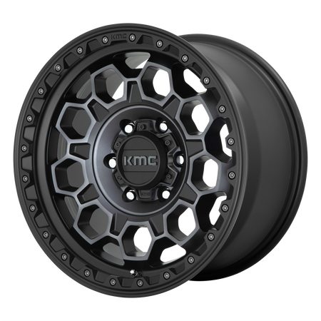 KMC KM545 TREK – 17X9 – 6X139.7 – 0 mm – SATIN BLACK W/ GRAY TINT