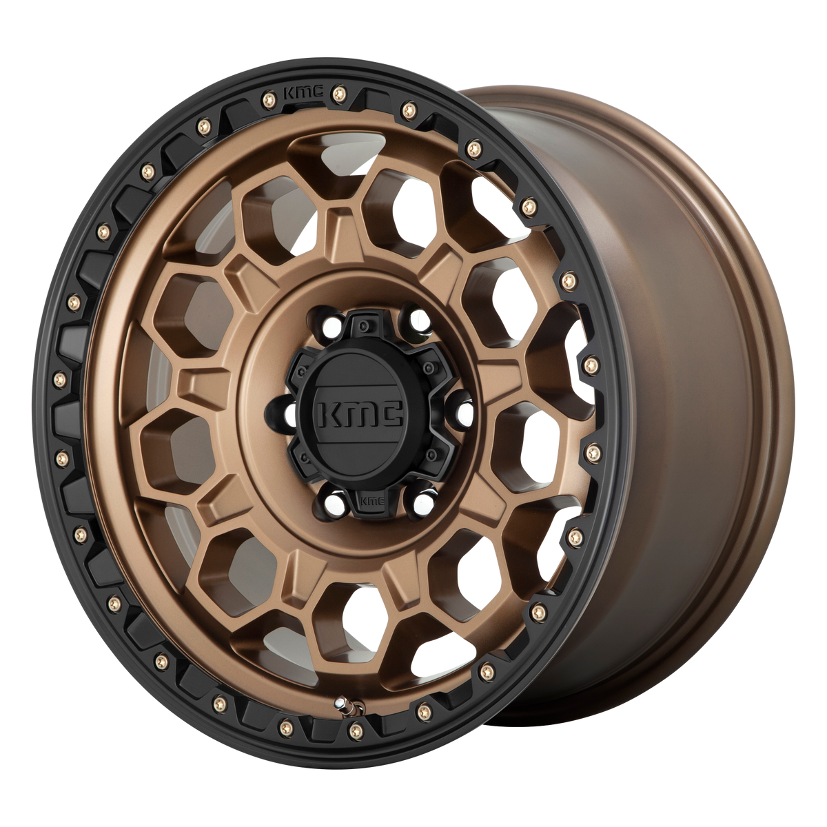 KMC KM545 TREK – 17X8 – 5X108 – 38 mm – MATTE BRONZE W/ BLACK LIP
