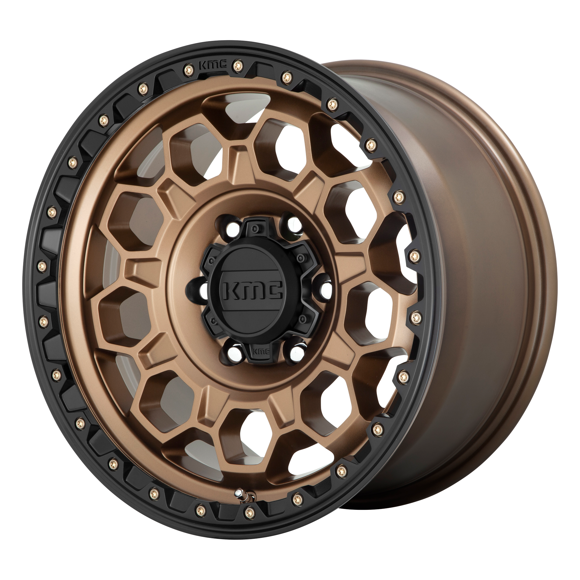 KMC KM545 TREK – 17X8 – 5X108 – 38 mm – MATTE BRONZE W/ BLACK LIP