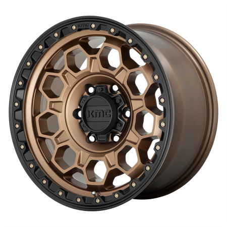 KMC KM545 TREK – 17X8 – 5X108 – 38 mm – MATTE BRONZE W/ BLACK LIP
