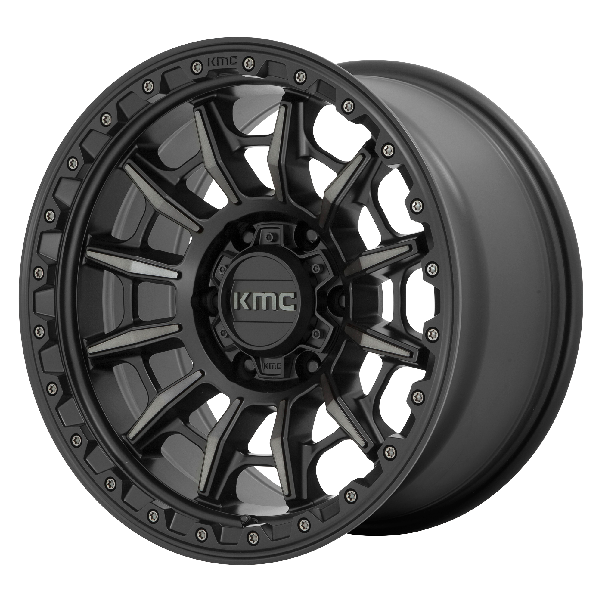 KMC KM547 CARNAGE – 17X9 – 5X150 – 0 mm – SATIN BLACK W/ GRAY TINT