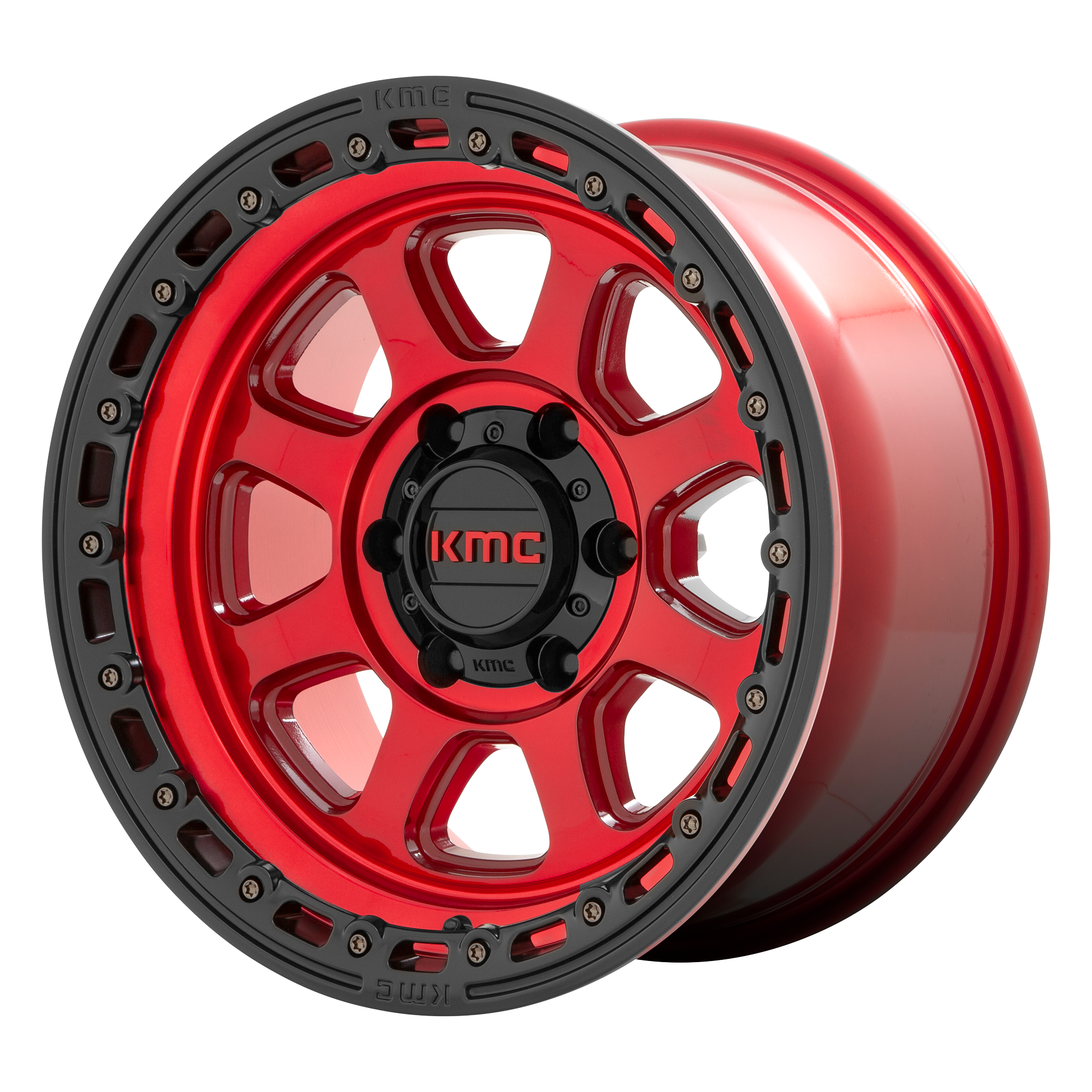KMC KM548 CHASE – 18X9 – 8X170 – 0 mm – CANDY RED W/ BLACK LIP