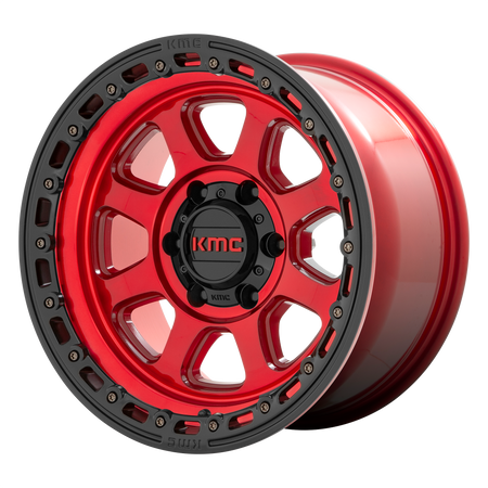 KMC KM548 CHASE – 18X9 – 8X170 – 0 mm – CANDY RED W/ BLACK LIP