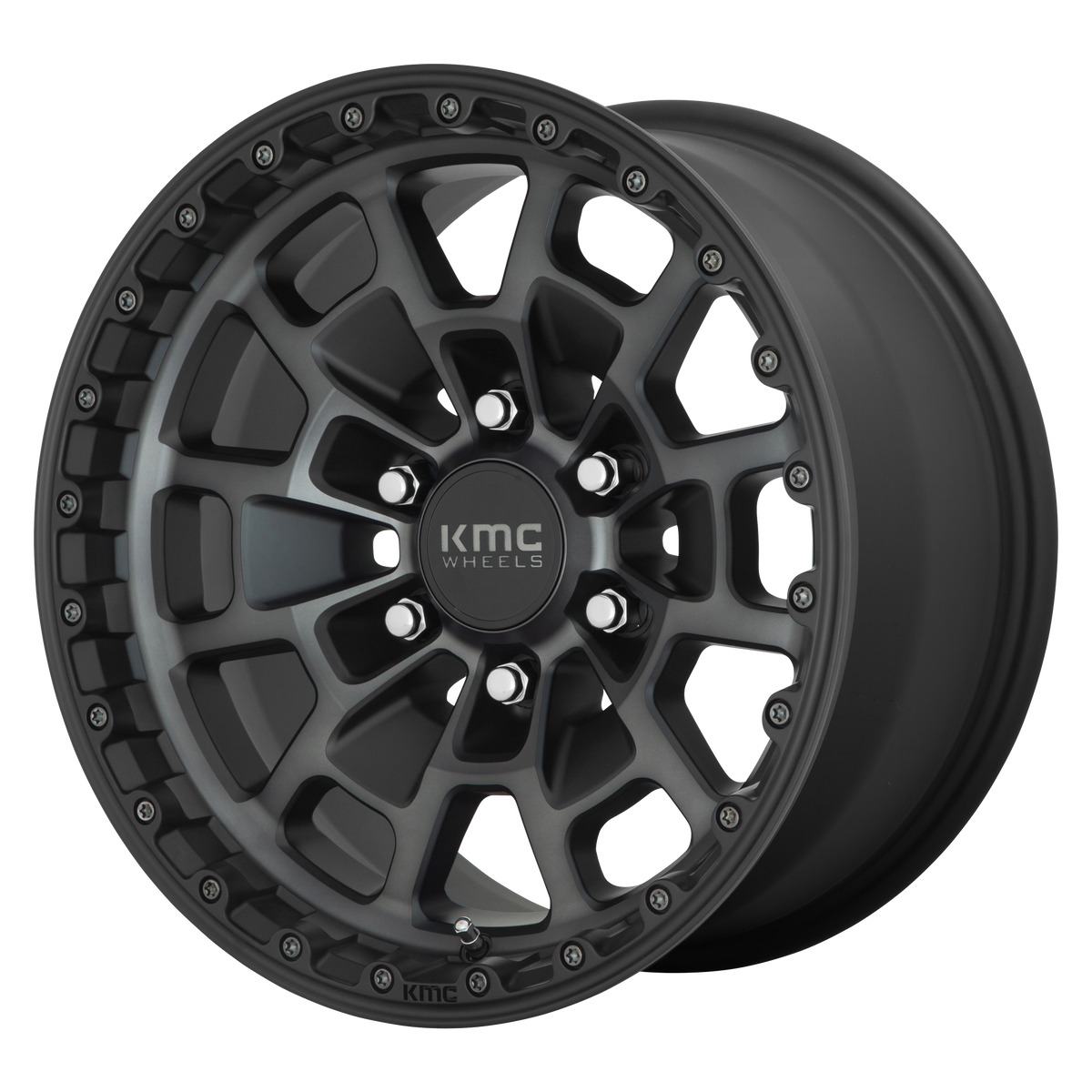 KMC KM718 SUMMIT – 16X8 – 6X139.7 – 0 mm – SATIN BLACK W/ GRAY TINT