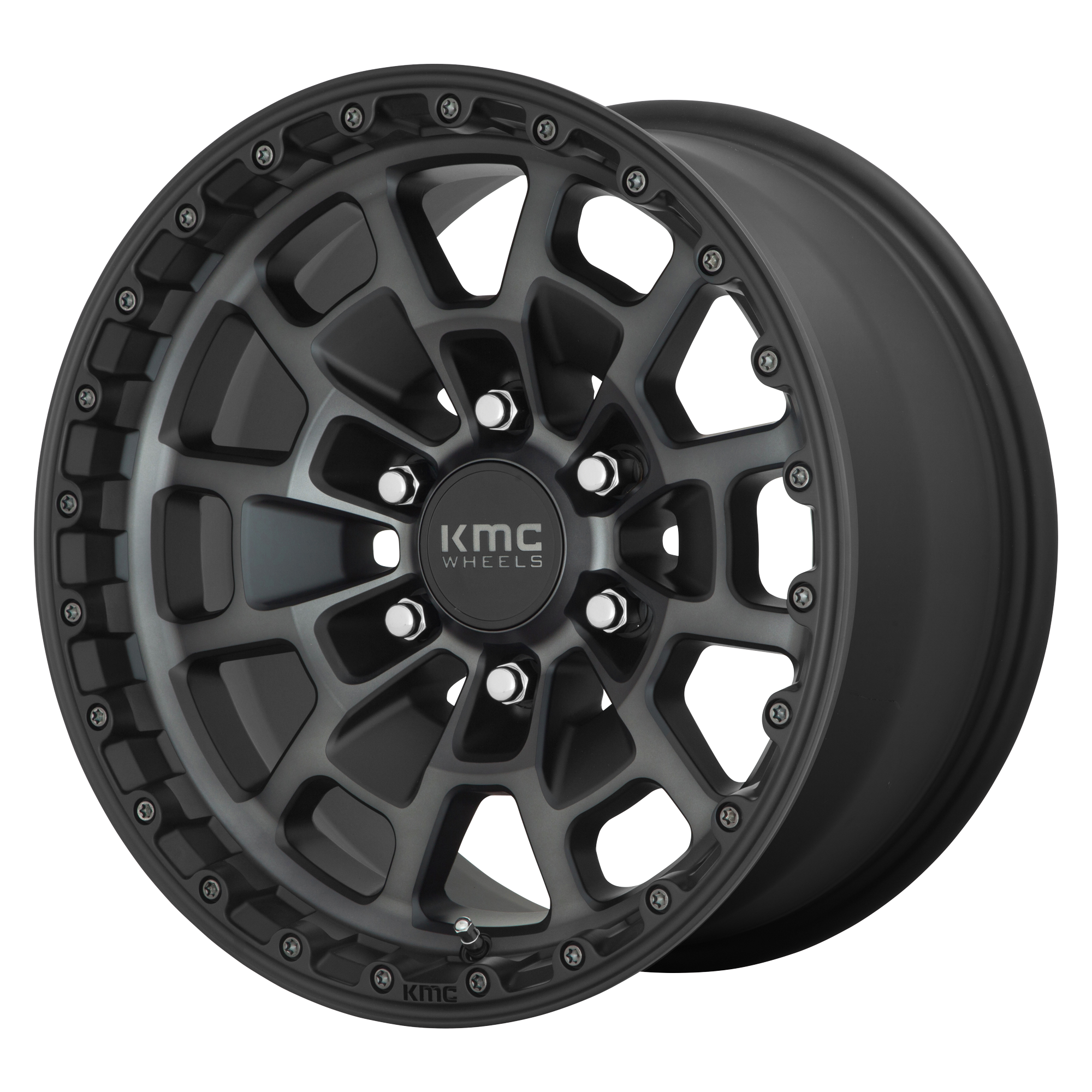 KMC KM718 SUMMIT – 16X8 – 6X139.7 – 0 mm – SATIN BLACK W/ GRAY TINT