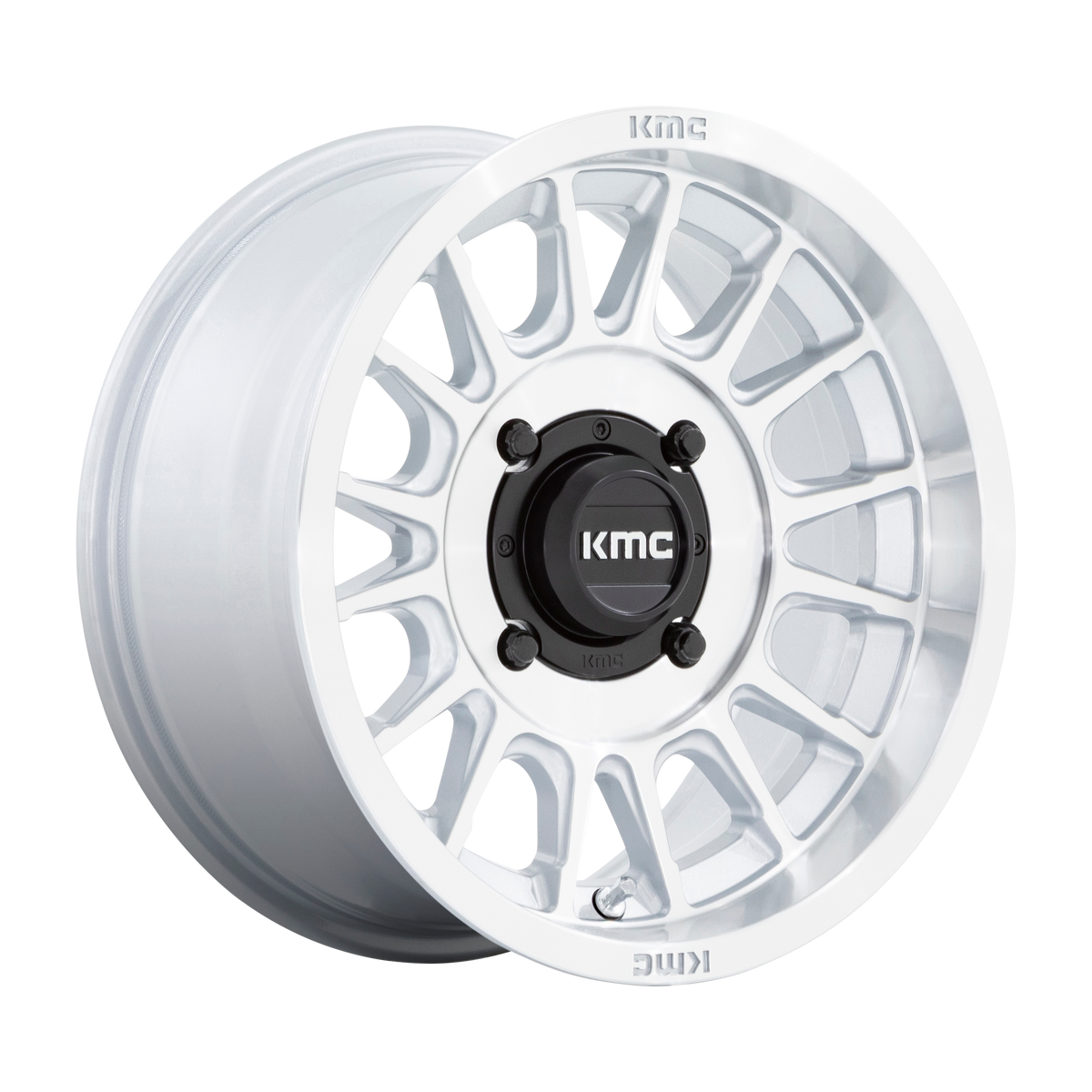 KMC Powersports KS138 IMPACT UTV – 15X7 – 4X137 – 10 mm – SILVER W/ MACHINED FACE
