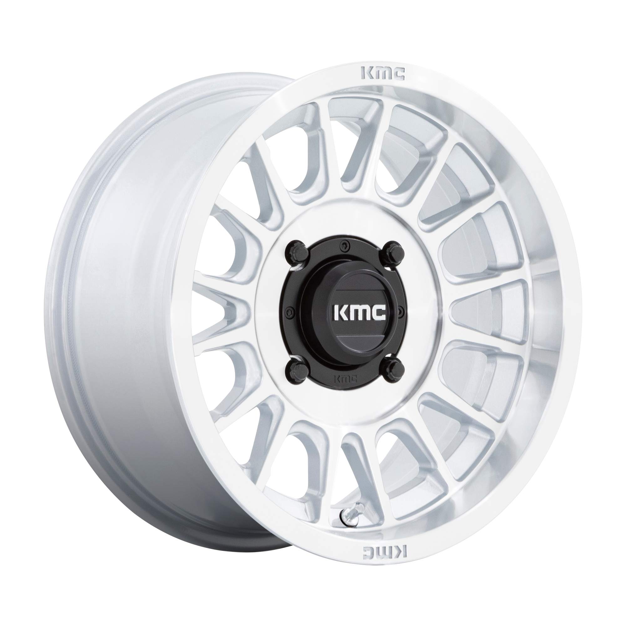 KMC Powersports KS138 IMPACT UTV – 15X7 – 4X156 – 10 mm – SILVER W/ MACHINED FACE
