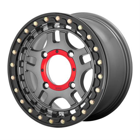 KMC Powersports KS240 RECON UTV BEADLOCK – 15X7 – 4X137 – 38 mm – GUN METAL W/ GLOSS BLACK RING