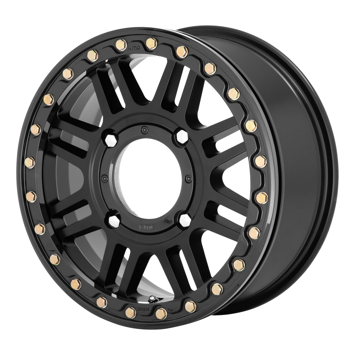 KMC Powersports KS250 CAGE UTV BEADLOCK – 15X6 – 4X137 – 38 mm – SATIN BLACK W/ GLOSS BLACK RG