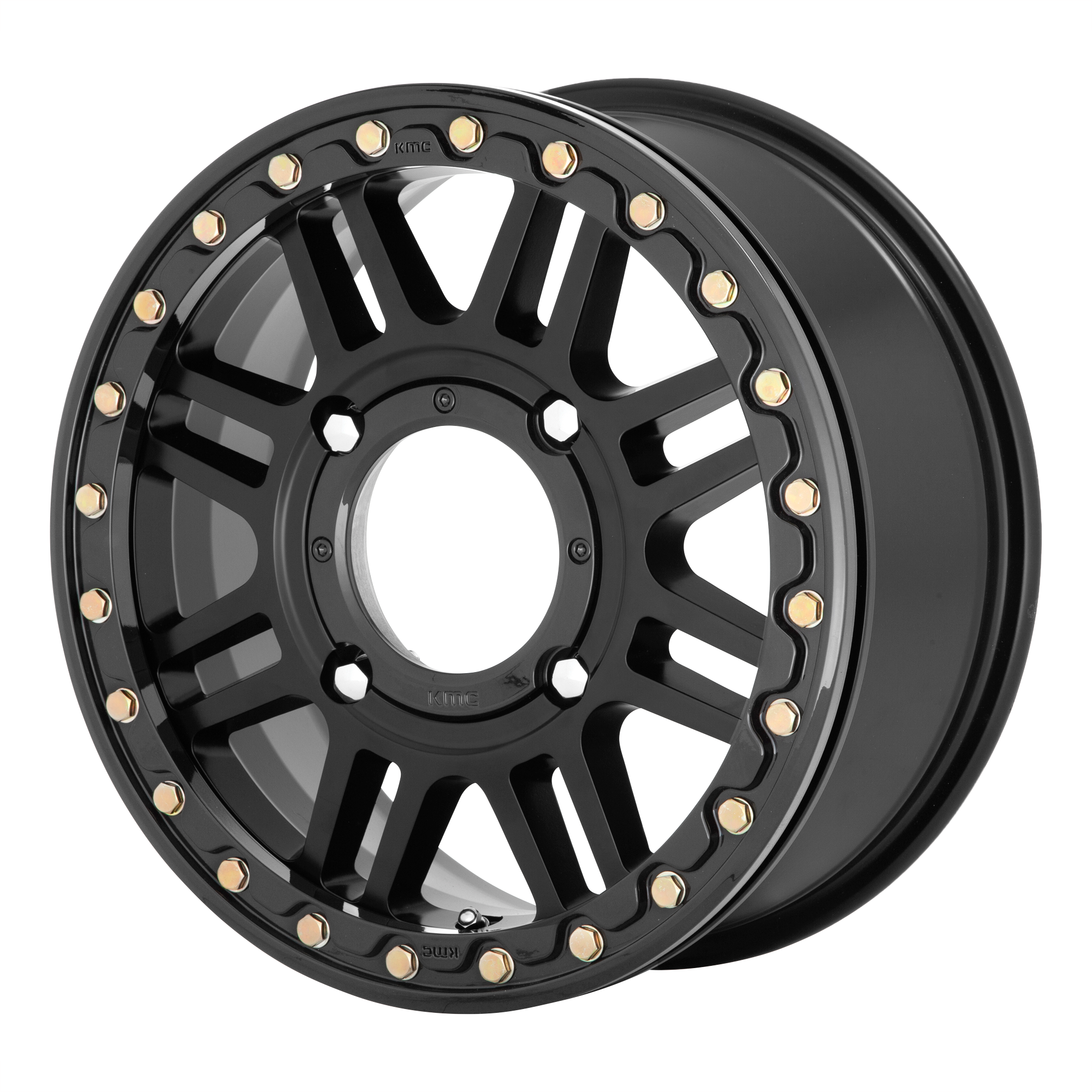KMC Powersports KS250 CAGE UTV BEADLOCK – 15X10 – 4X137 – 0 mm – SATIN BLACK W/ GLOSS BLACK RG
