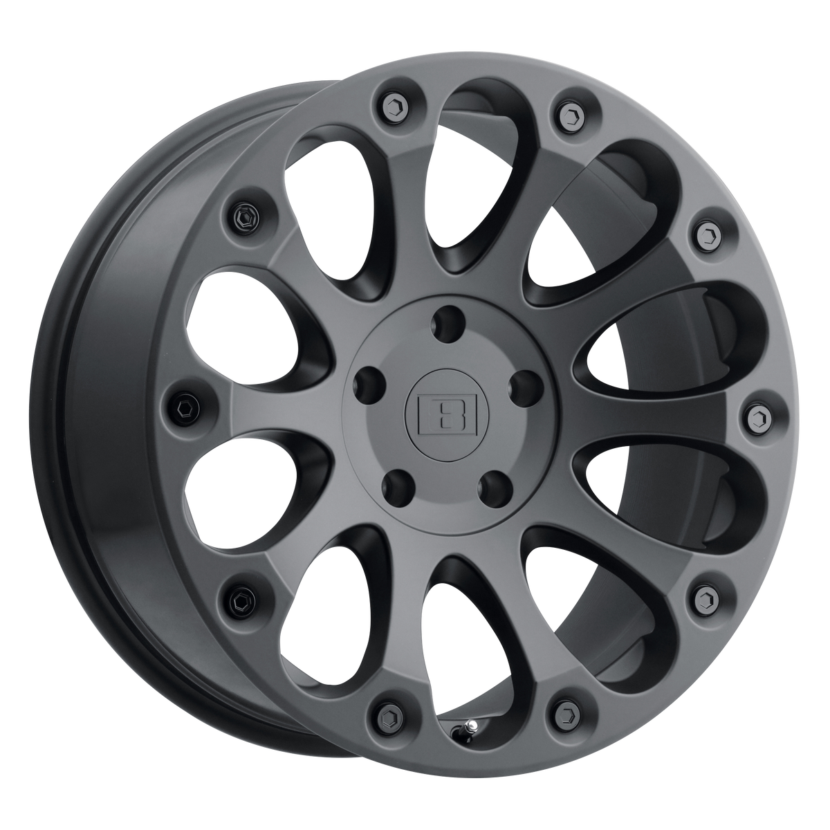 Level 8 IMPACT – 16X8.5 – 6X132 – 12 mm – MATTE BLACK