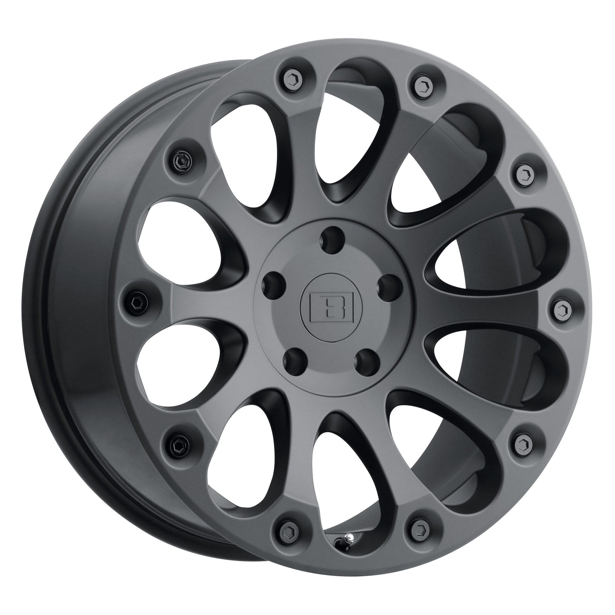 Level 8 IMPACT – 16X8.5 – 6X132 – 12 mm – MATTE BLACK