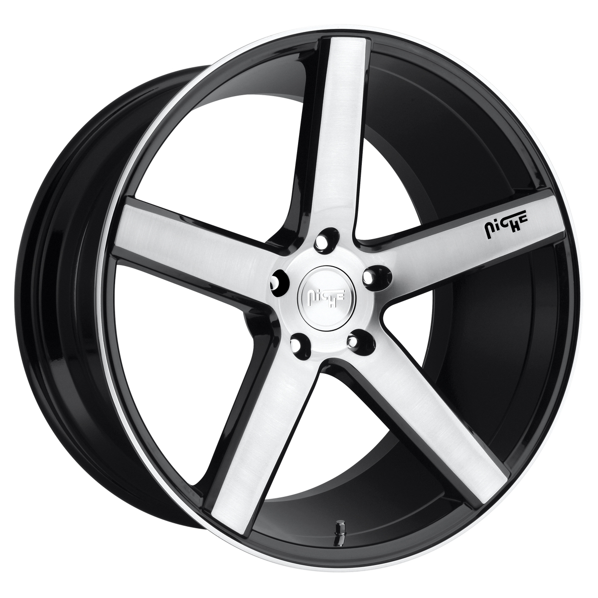 Niche 1PC M124 MILAN – 18X8 – 5X114.3 – 40 mm – GLOSS BLACK BRUSHED