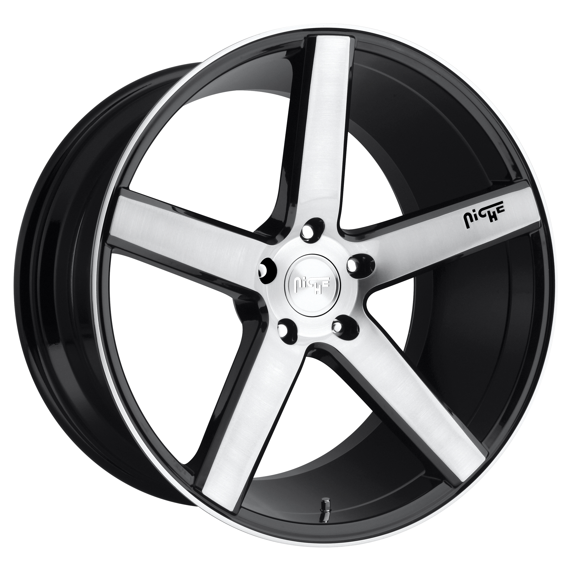 Niche 1PC M124 MILAN – 18X8 – 5X114.3 – 40 mm – GLOSS BLACK BRUSHED
