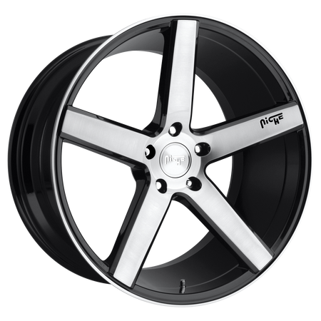 Niche 1PC M124 MILAN – 19X8.5 – 5X114.3 – 35 mm – GLOSS BLACK BRUSHED