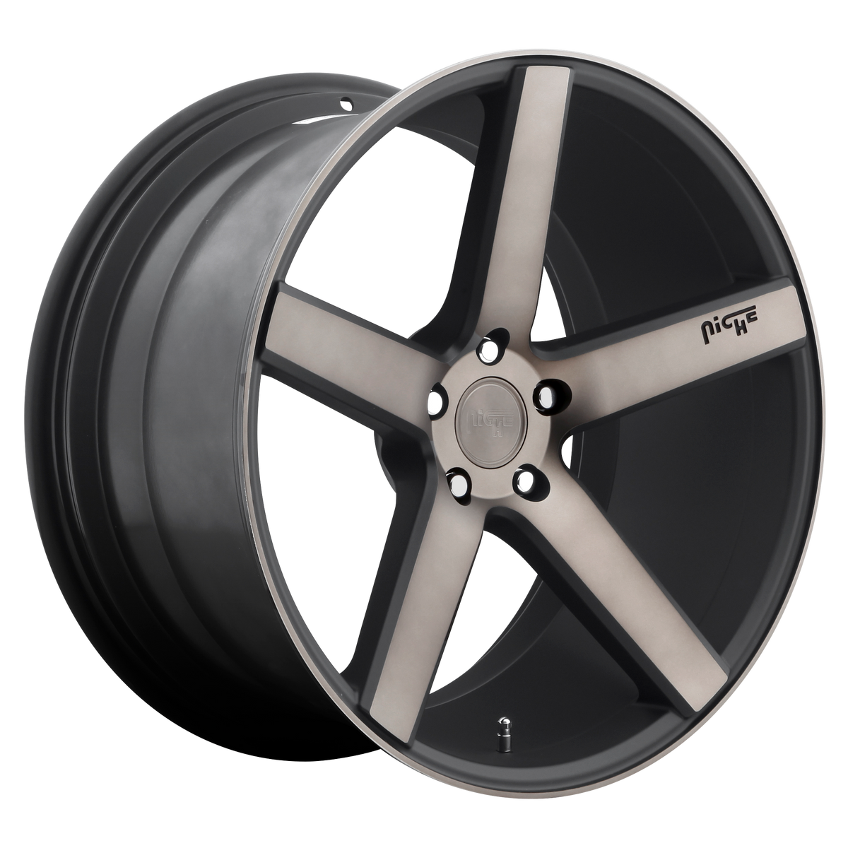 Niche 1PC M134 MILAN – 20X8.5 – 5X114.3 – 35 mm – MATTE BLACK DDT MACHINED