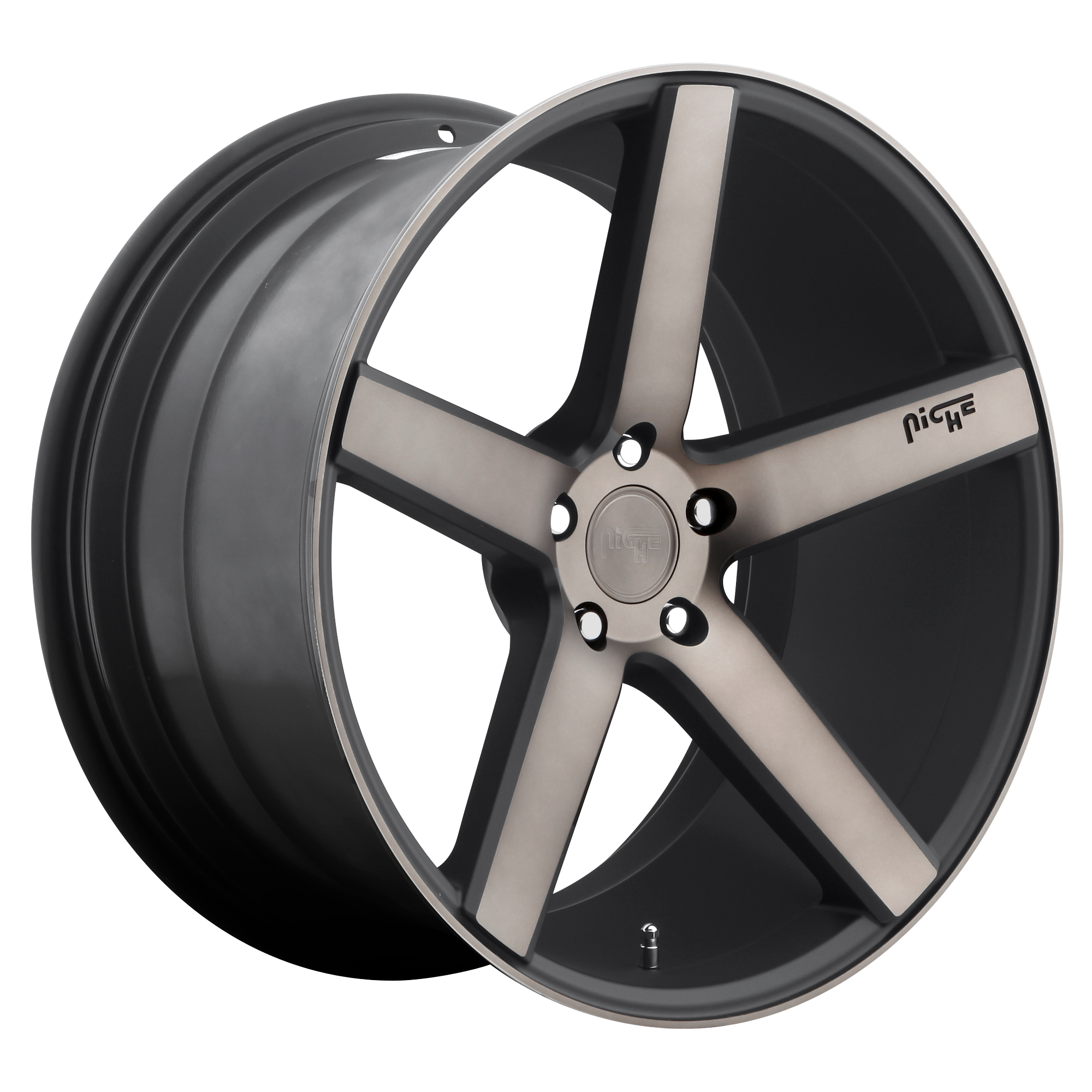 Niche 1PC M134 MILAN – 20X8.5 – 5X114.3 – 35 mm – MATTE BLACK DDT MACHINED