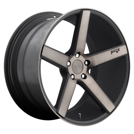 Niche 1PC M134 MILAN – 20X8.5 – 5X114.3 – 35 mm – MATTE BLACK DDT MACHINED