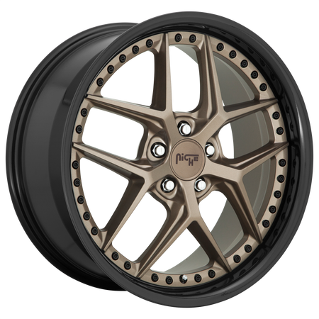 Niche 1PC M227 VICE – 19X8.5 – 5X114.3 – 35 mm – MATTE BRONZE BLACK BEAD RING