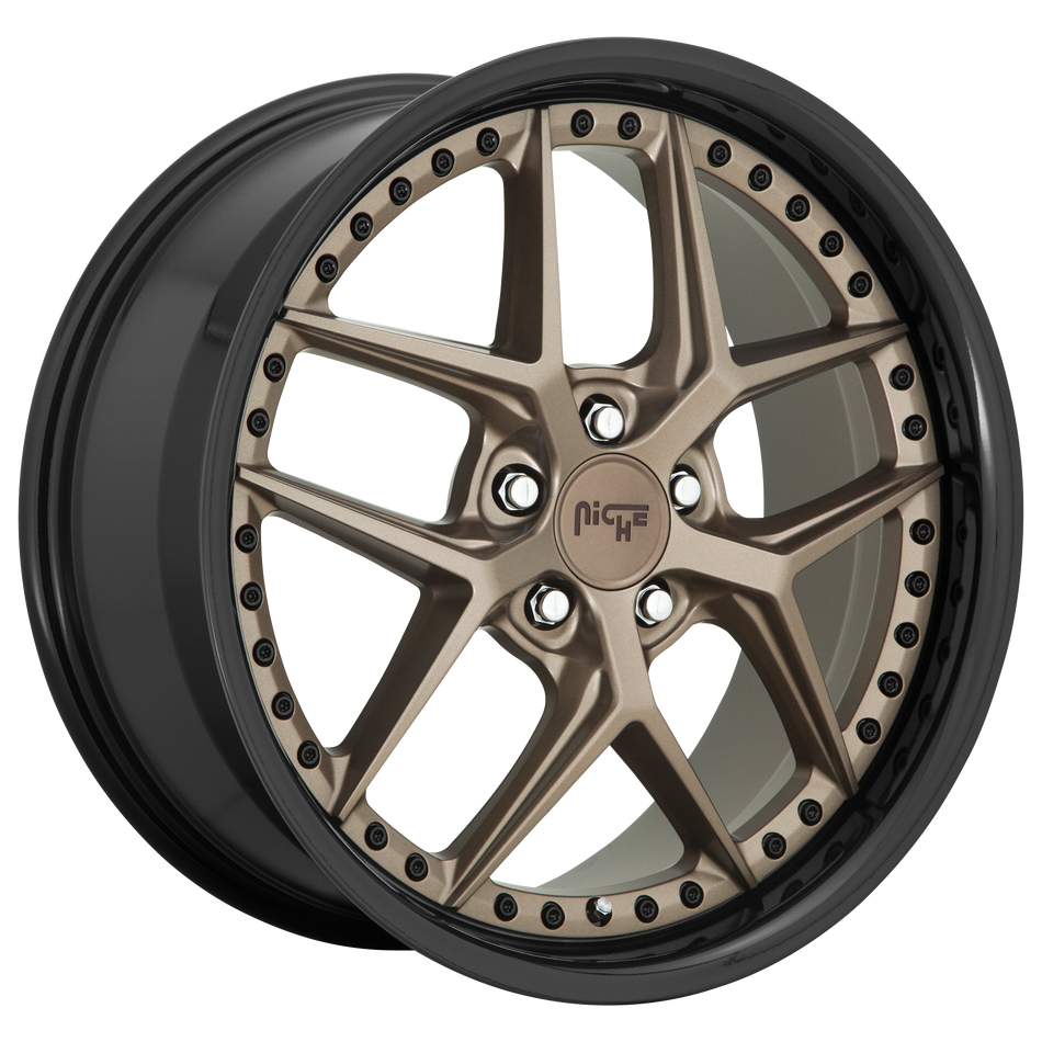 Niche 1PC M227 VICE – 20X10.5 – 5X112 – 40 mm – MATTE BRONZE BLACK BEAD RING