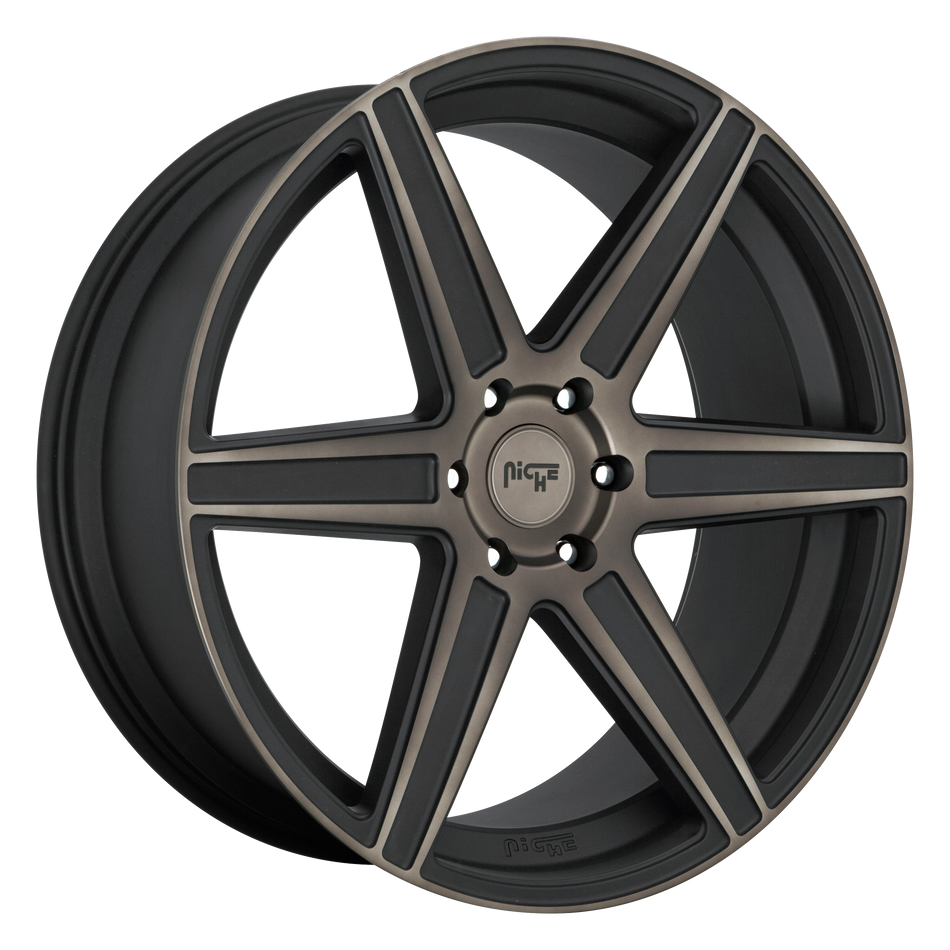 Niche 1PC M236 CARINA – 20X10.5 – 5X112 – 40 mm – MATTE MACH DOUBLE DARK TINT
