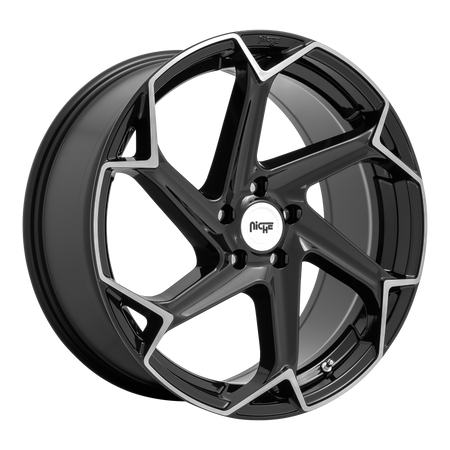 Niche 1PC M255 FLASH – 20X10.5 – 5X112 – 40 mm – GLOSS BLACK BRUSHED