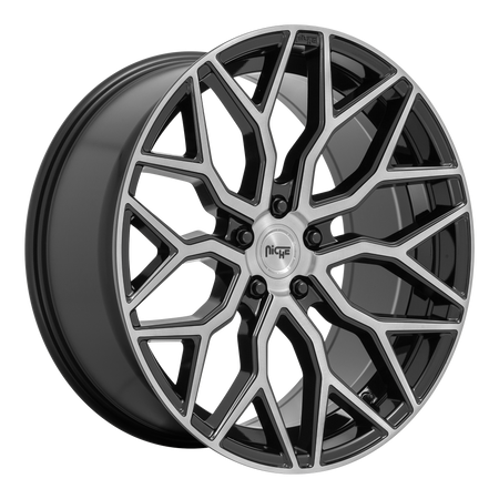 Niche 1PC M262 MAZZANTI – 20X9 – 5X120 – 35 mm – GLOSS BLACK BRUSHED FACE
