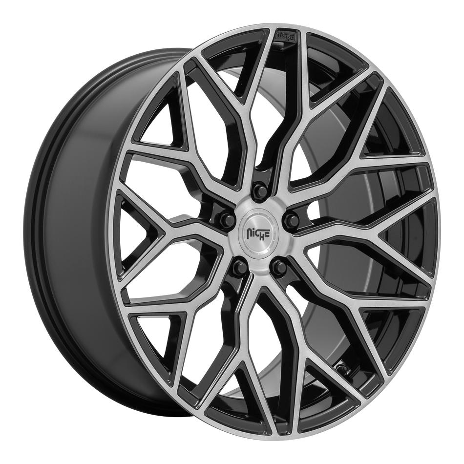 Niche 1PC M262 MAZZANTI – 19X8.5 – 5X114.3 – 35 mm – GLOSS BLACK BRUSHED FACE