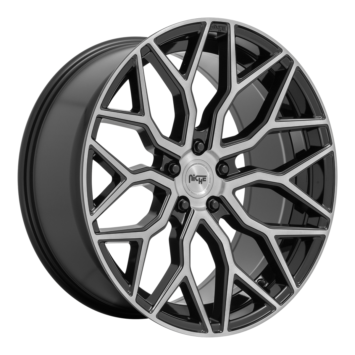 Niche 1PC M262 MAZZANTI – 20X9 – 5X114.3 – 35 mm – GLOSS BLACK BRUSHED FACE