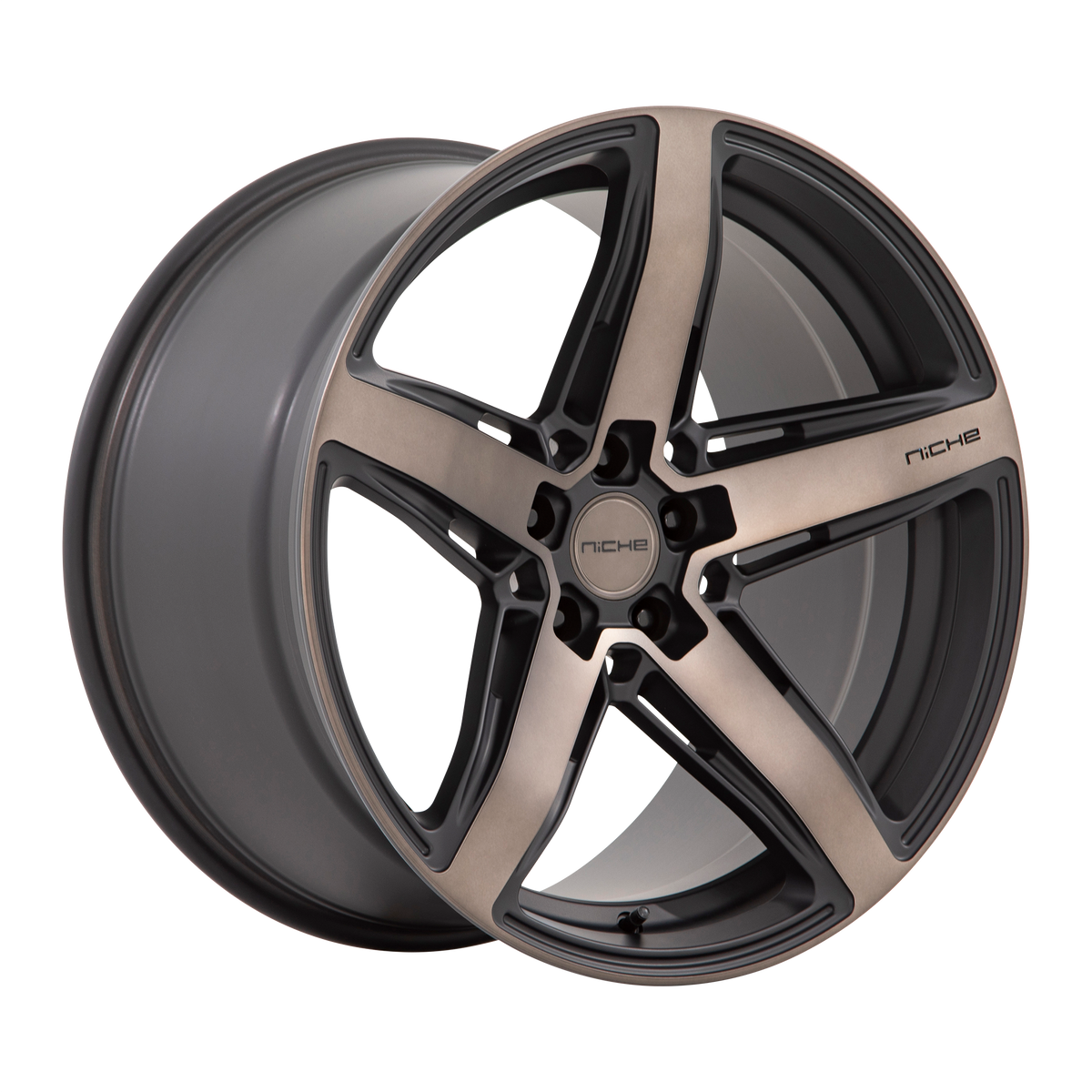 Niche 1PC M271 TERAMO – 20X10.5 – 5X112 – 27 mm – MATTE BLACK W DOUBLE DARK TINT