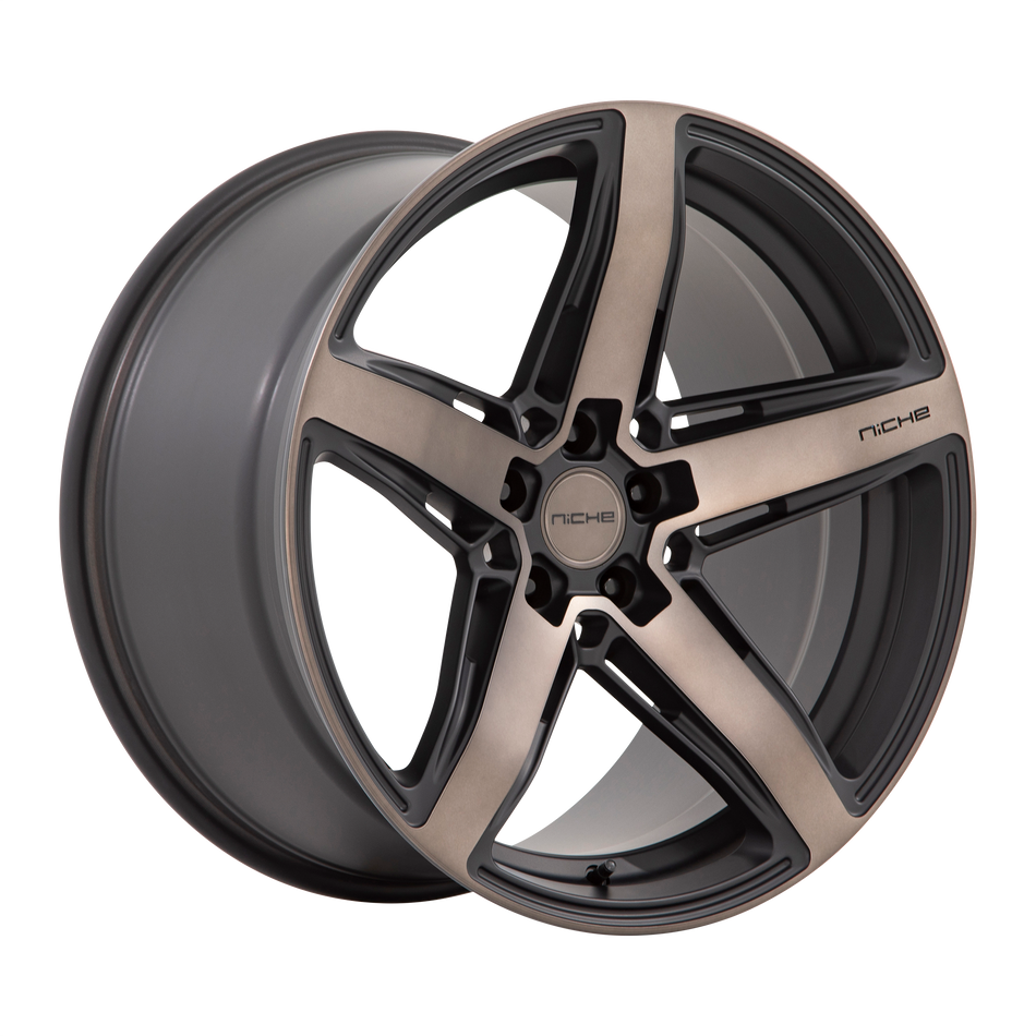 Niche 1PC M271 TERAMO – 18X8 – 5X100 – 30 mm – MATTE BLACK W DOUBLE DARK TINT